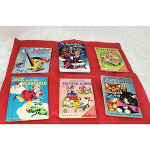 Vintage Bundle of 6 Children's Classic Hardcover Softcover Books 50's-60's